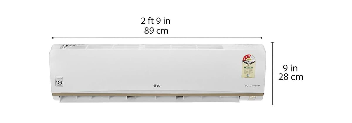 LG 1 Ton 3 Star Inverter Split AC (JS-Q12CPXD, White)