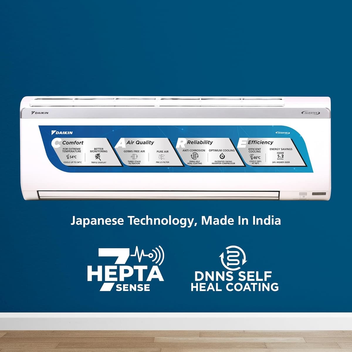 Daikin 1.5 Ton 5 Star Inverter Split AC (Copper,2022,FTKM50U,White)