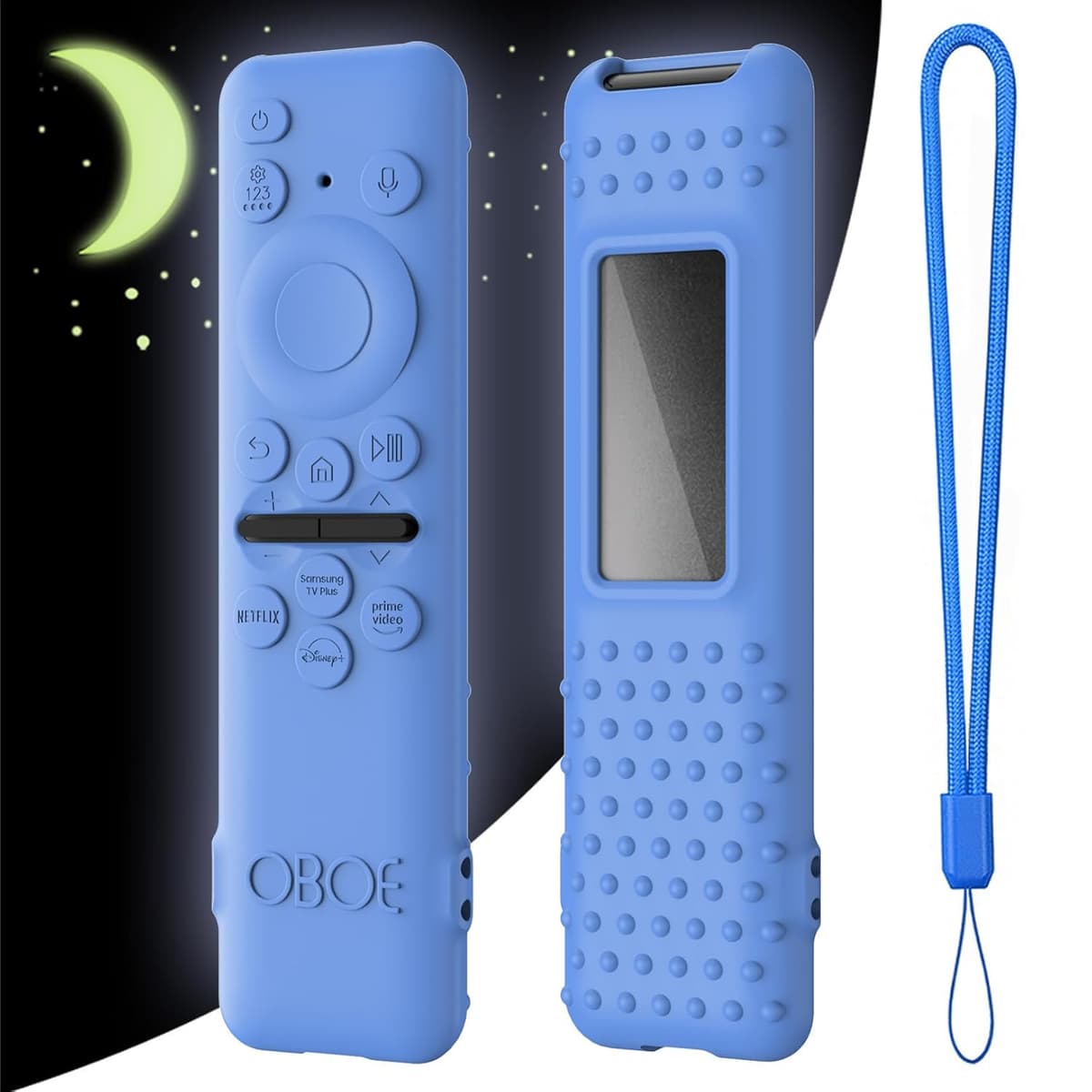 OBOE Samsung TM-2360 E Silicone Remote Cover Glow In Dark Blue