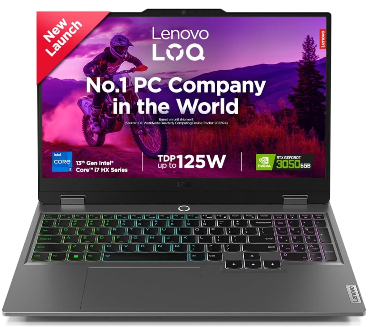 Lenovo LOQ Intel Core i7-13650HX 15.6" (39.6cm) 144Hz 300Nits FHD Gaming Laptop (16GB/512GB SSD/Win 11/NVIDIA RTX 3050 6GB Graphics/100% sRGB/Office 24/1Yr ADP Free/Grey/2.4Kg), 83DV018PIN