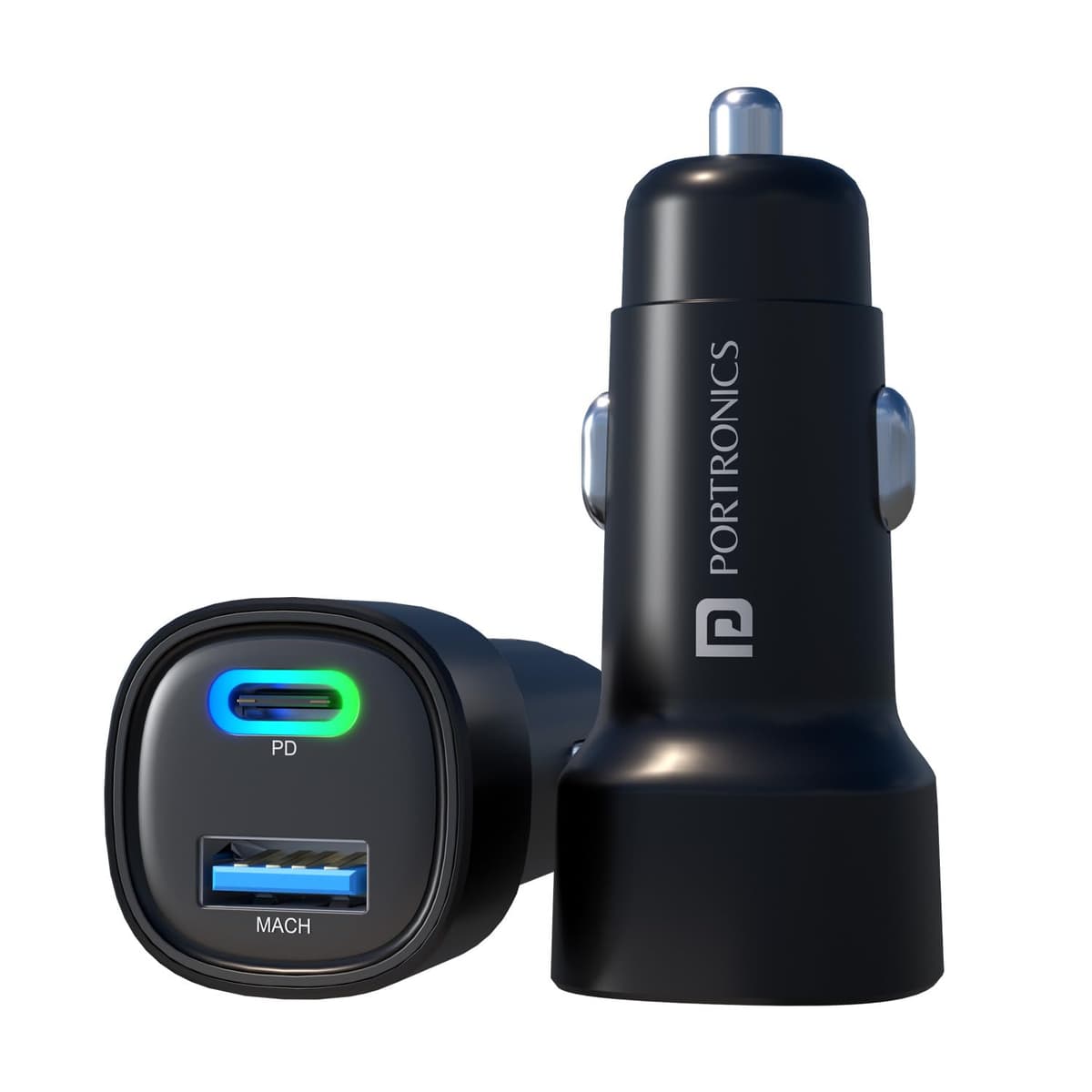 Portronics Car Power 80W Dual Output Fast Car Charger