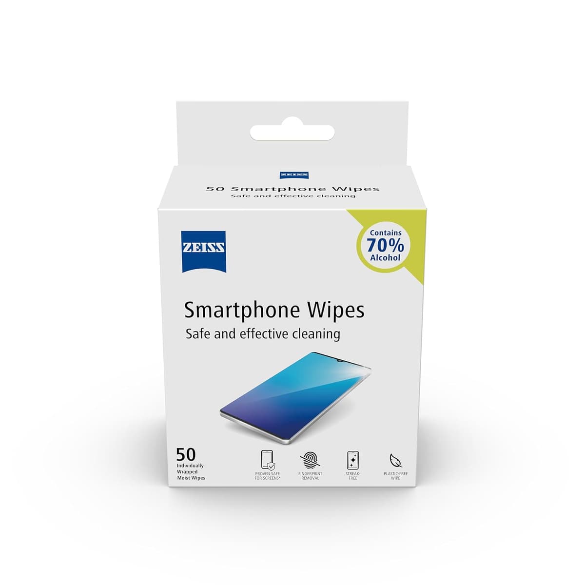 Zeiss SmartPhone Wipes Advanced 50ct Screen Cleaner