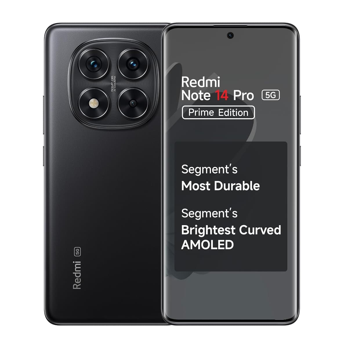 Redmi Note 14 Pro 5G Prime Edition (Titan Black, 8GB RAM, 128GB Storage) | 50 MP Sony Camera Setup | Corning Gorilla Glass Victus 2 | 1.5K 3D Curved AMOLED | Mediatek Dimensity 7300- Ultra