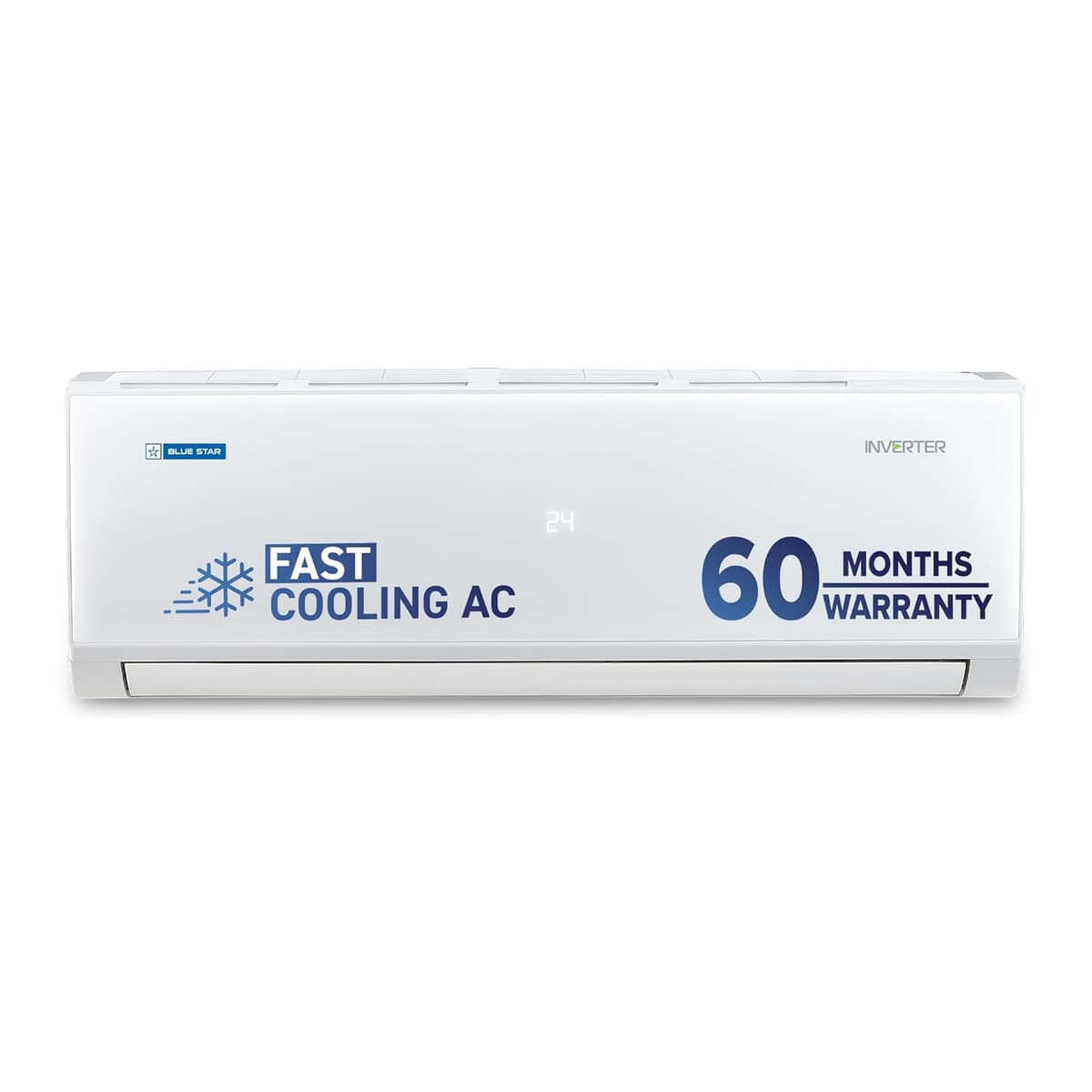 Blue Star 1 Ton 3 Star,Inverter Split AC (Copper, Convertible 5 in 1 Cooling, DigiQ Hepta Sensor,Blue Fins, Self Diagnosis, IE312PNU, White)