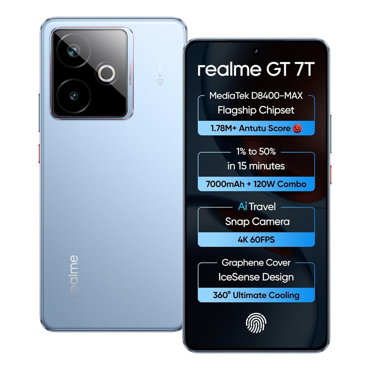 Realme GT 7T IceSense Blue 8GB 256GB