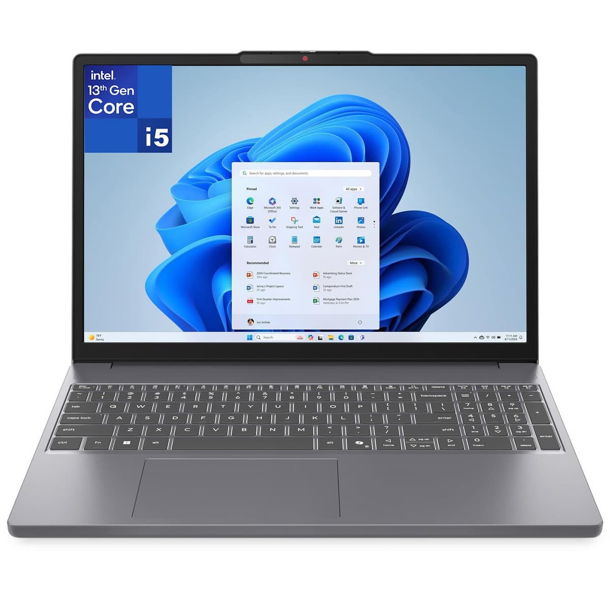 Lenovo V15 G4 15.6" FHD Business Laptop Computer, 13th Gen Intel 8-Core i5-13420H (Beat i7-1355U), 16GB DDR4 RAM, 512GB PCIe SSD, WiFi 6, Bluetooth 5.2, RJ-45, Type-C, HDMI, Windows 11 Pro, Wendbo