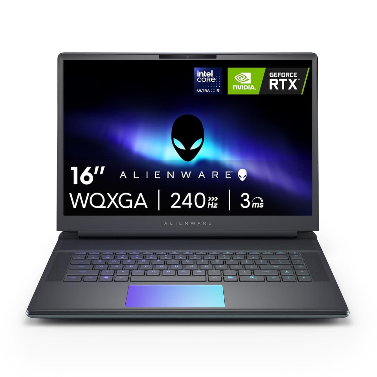 Alienware 16 Area-51 Gaming Laptop AA16250-16 WQXGA 240Hz Display, Intel Core Ultra 9-275HX, 32GB DDR5 RAM, 1TB SSD, NVIDIA GeForce RTX 5070Ti, Windows 11 Home, Onsite Service - Liquid Teal