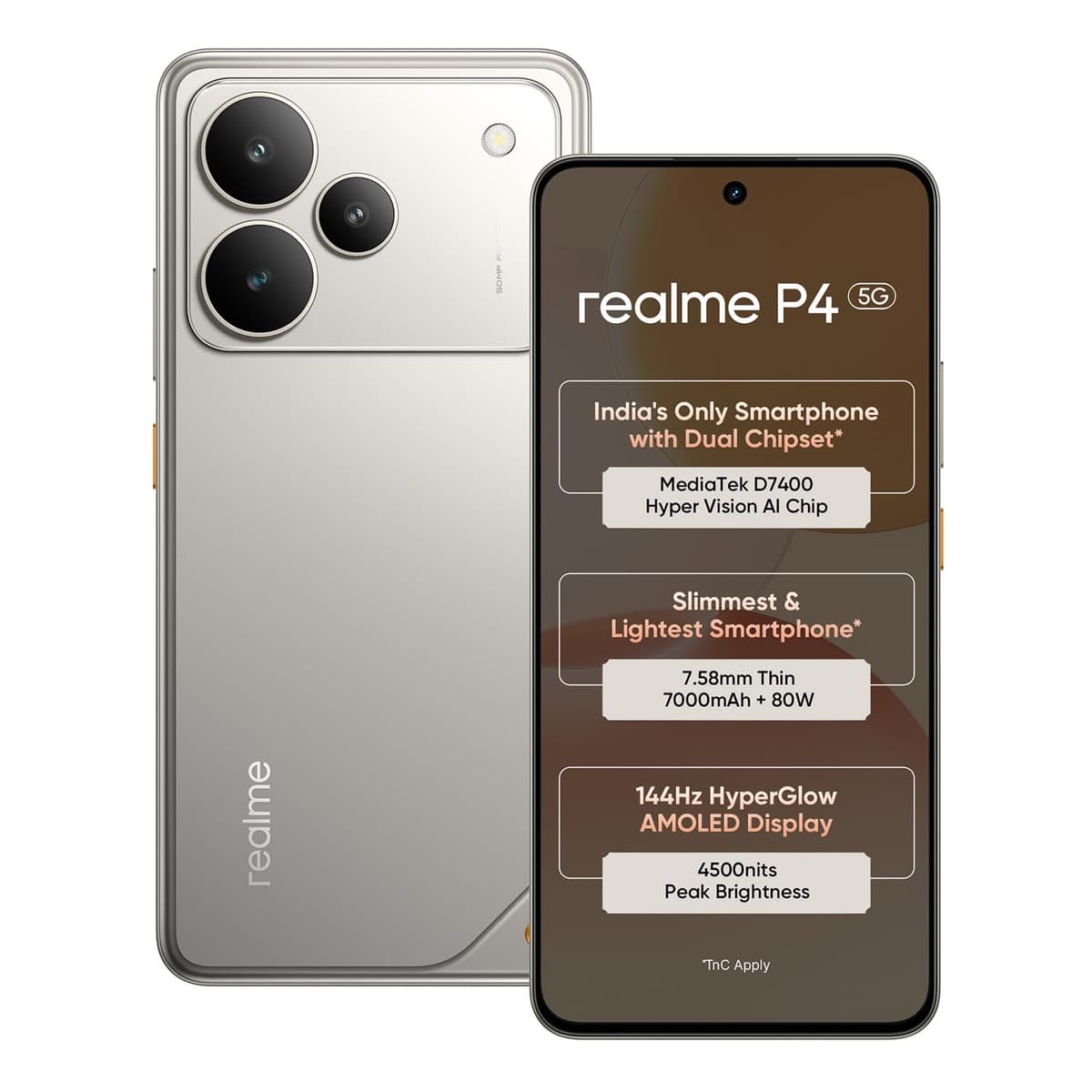 realme P4 Smartphone Steel Grey 256GB