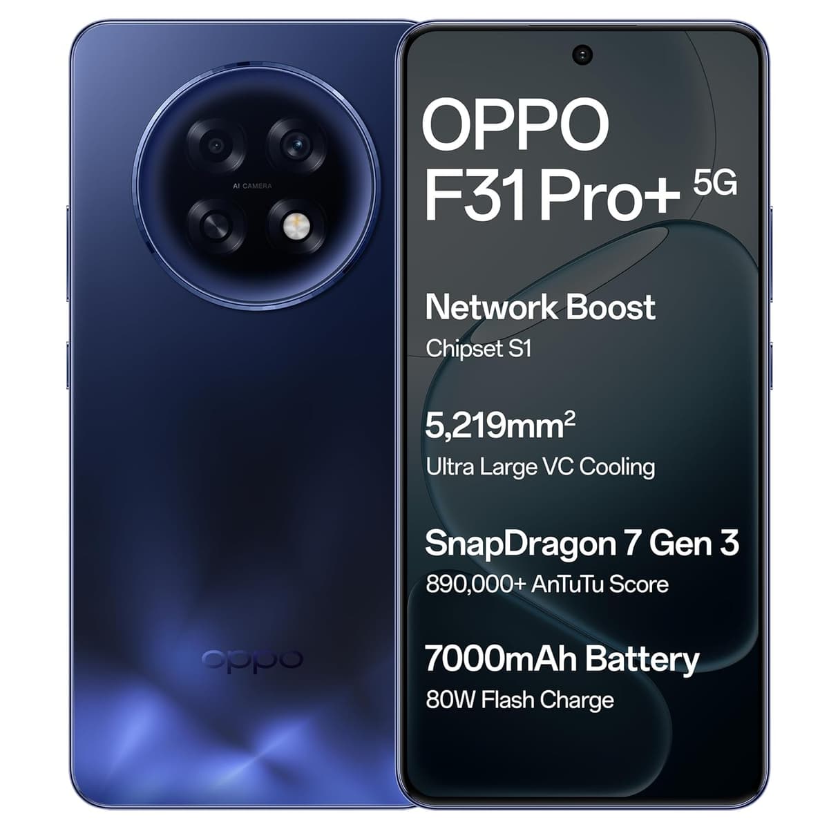 OPPO F31 Pro Plus 5G 8GB RAM 256GB Gemstone Blue