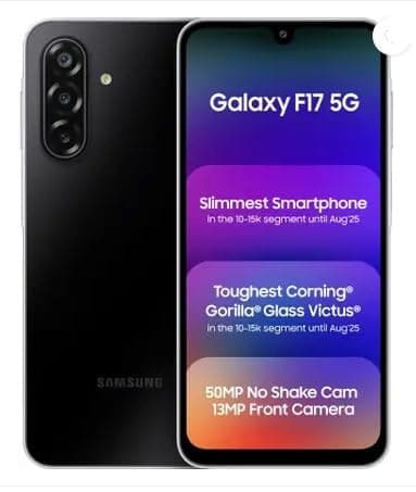 Samsung Galaxy F17 5G 128GB Black 6GB RAM