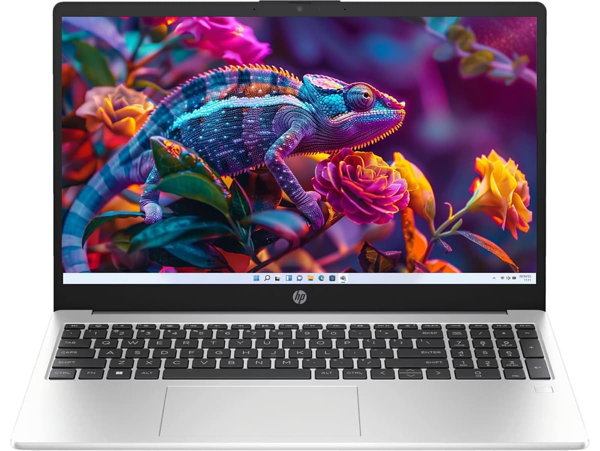HP 15 (2026) Business Laptop – Intel Core 7 150U, 16GB RAM, 512GB SSD, 15.6" FHD Display, Intel Iris Xe Graphics, Windows 11 Pro, Backlit Keyboard + Fingerprint, Silver, 1.5kg