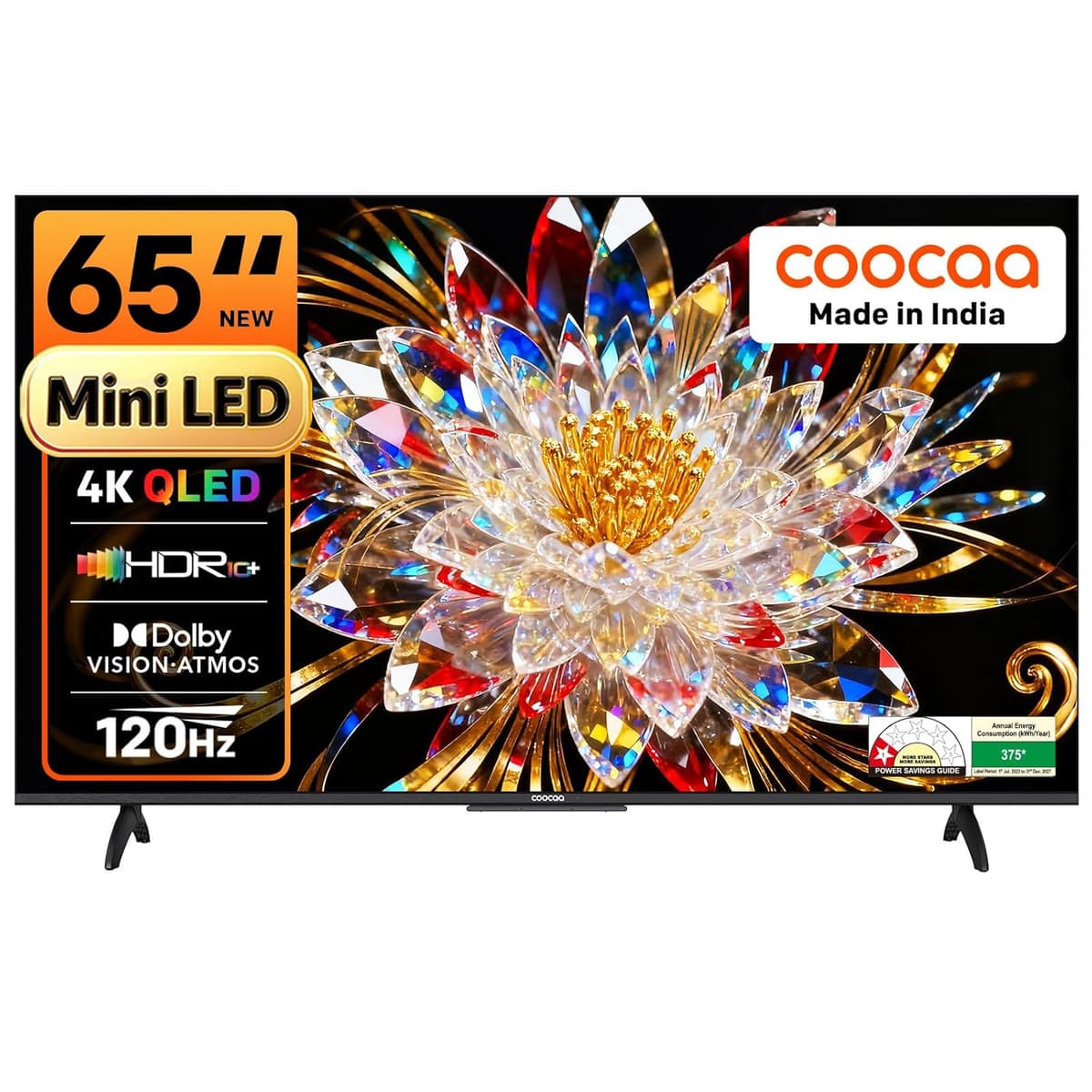 coocaa 164 cm (65 inches) 4K Ultra HD Smart Mini LED QLED Google TV 65MINI75Q