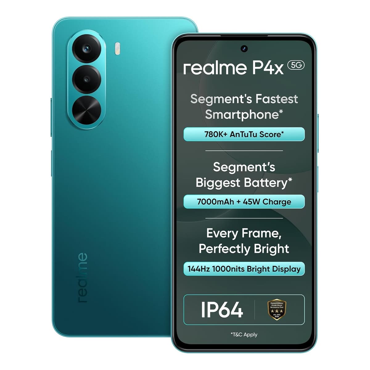 realme P4X 5G 128GB Lake Green Smartphone