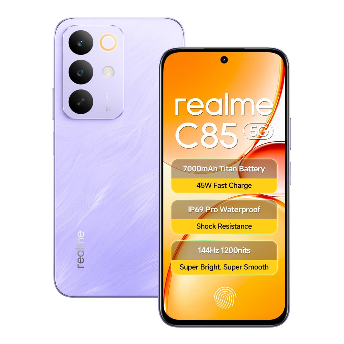 Realme C85 5G 128GB 4GB RAM Parrot Purple Smartphone