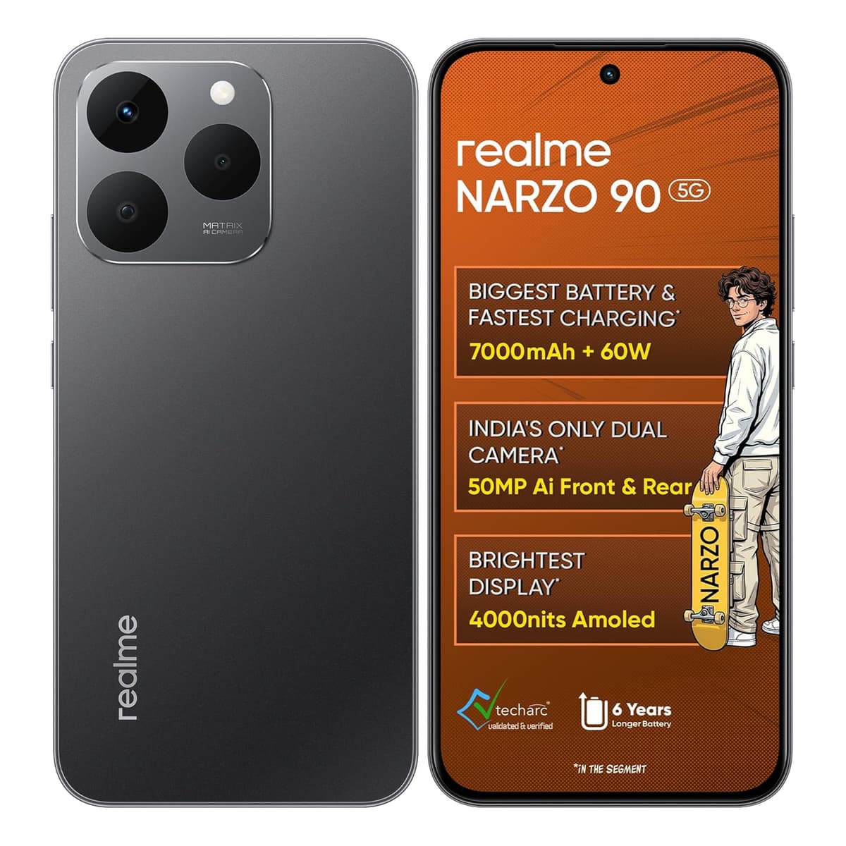 realme Narzo 90 5G 8GB 128GB Carbon Black