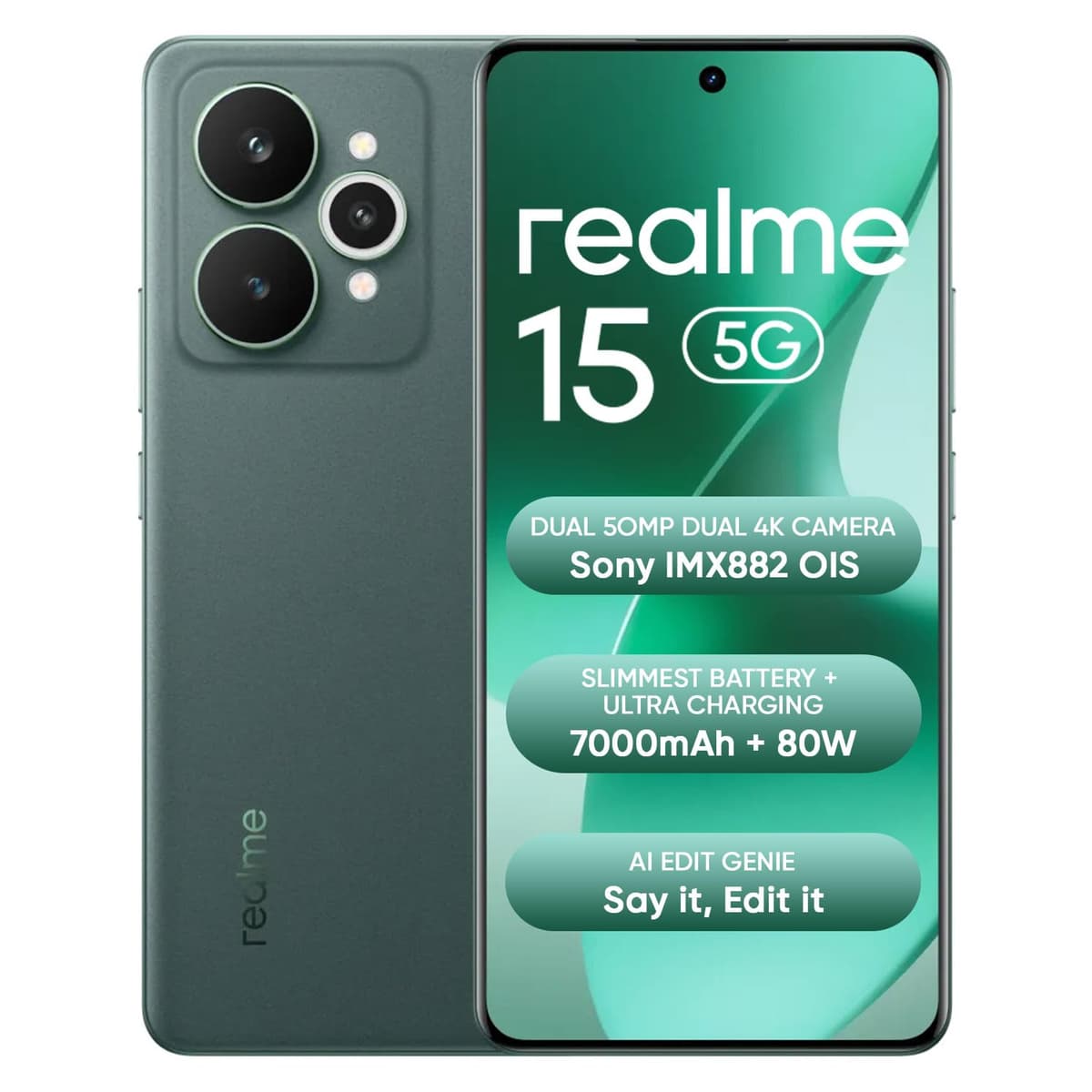 Realme 15 5G Smartphone 128GB Green