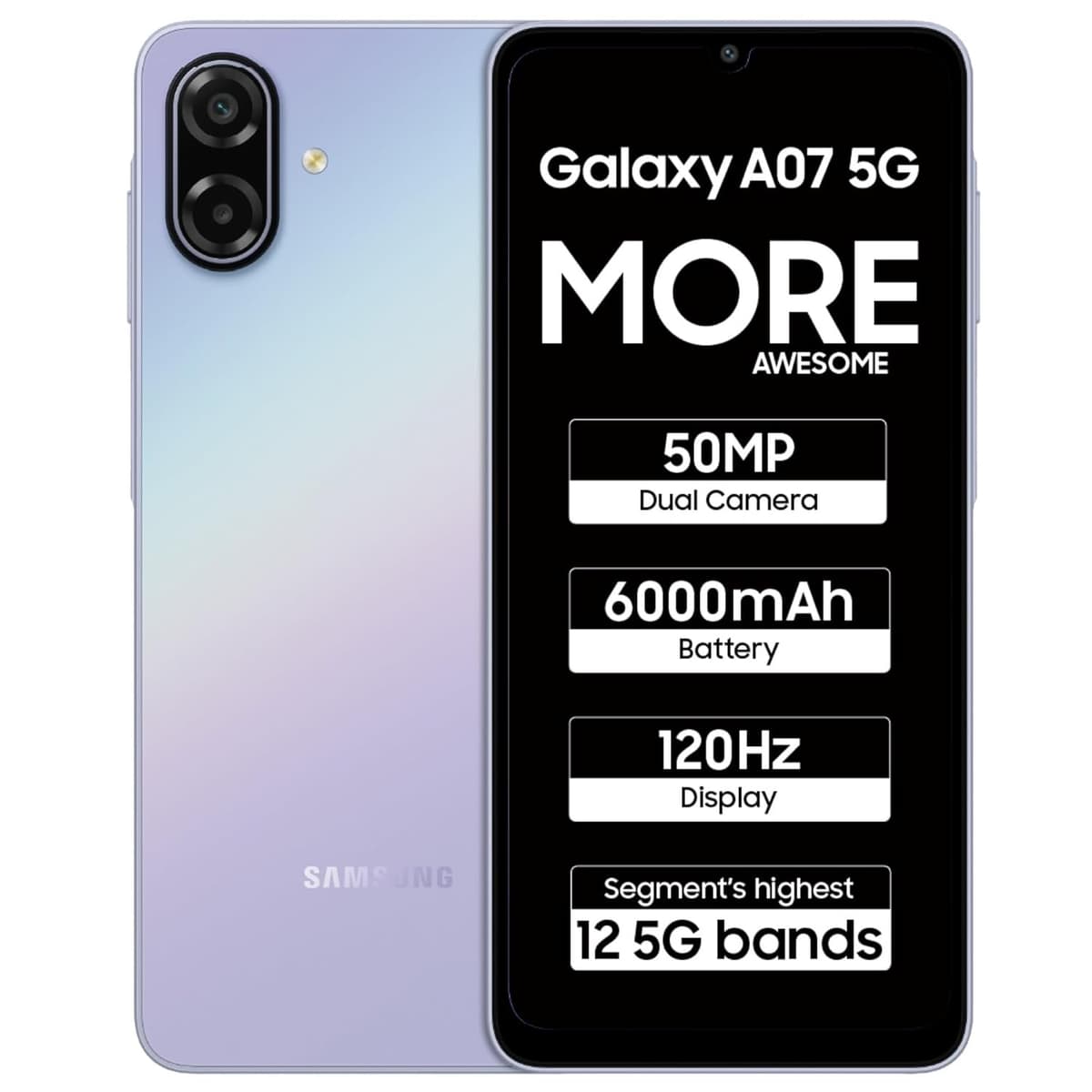 Samsung Galaxy A07 5G Light Violet 128GB Smartphone