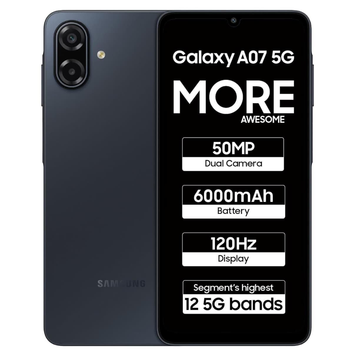 Samsung Galaxy A07 5G Black 6GB 128GB Smartphone