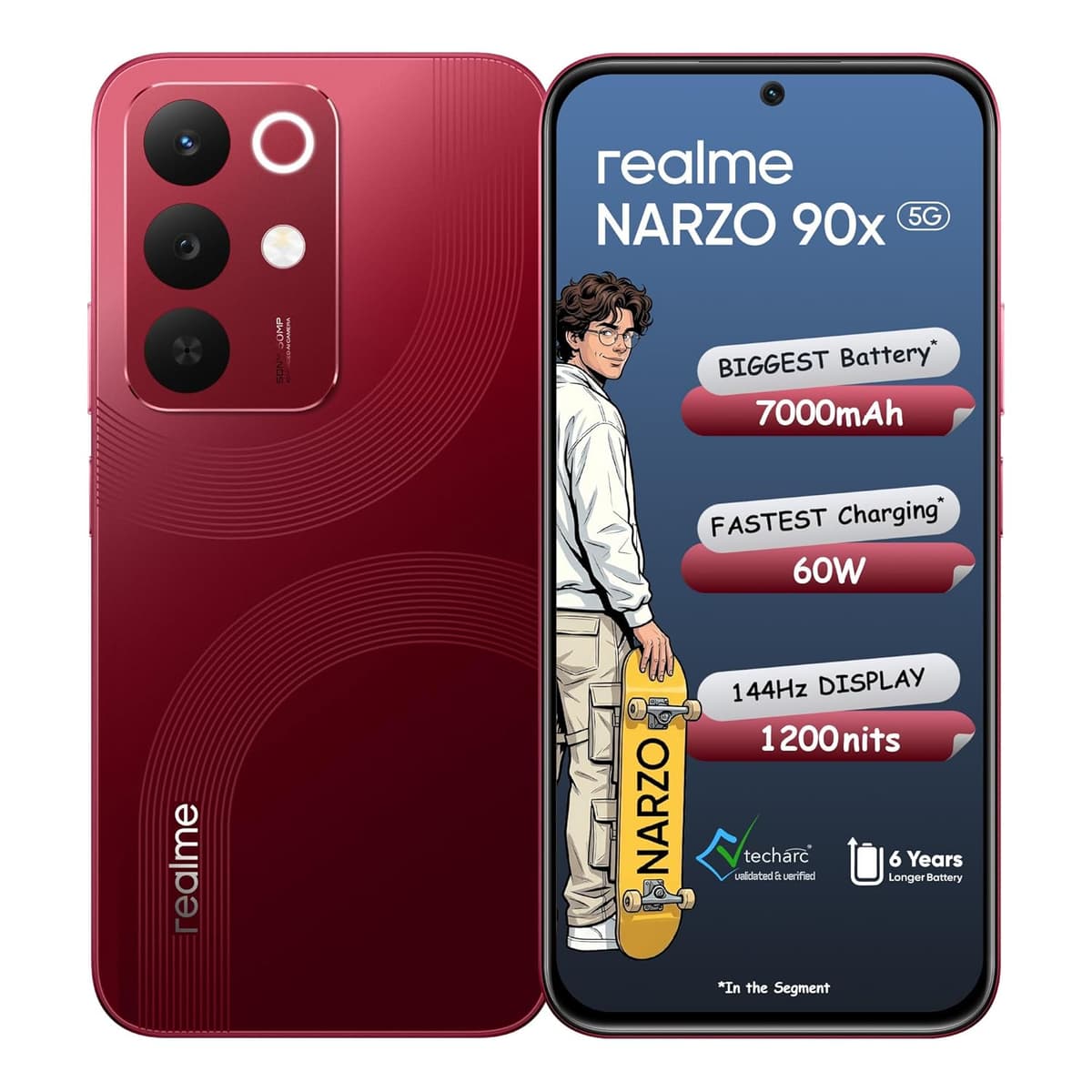 Realme Narzo 90x 5G 6GB 128GB Maroon Red