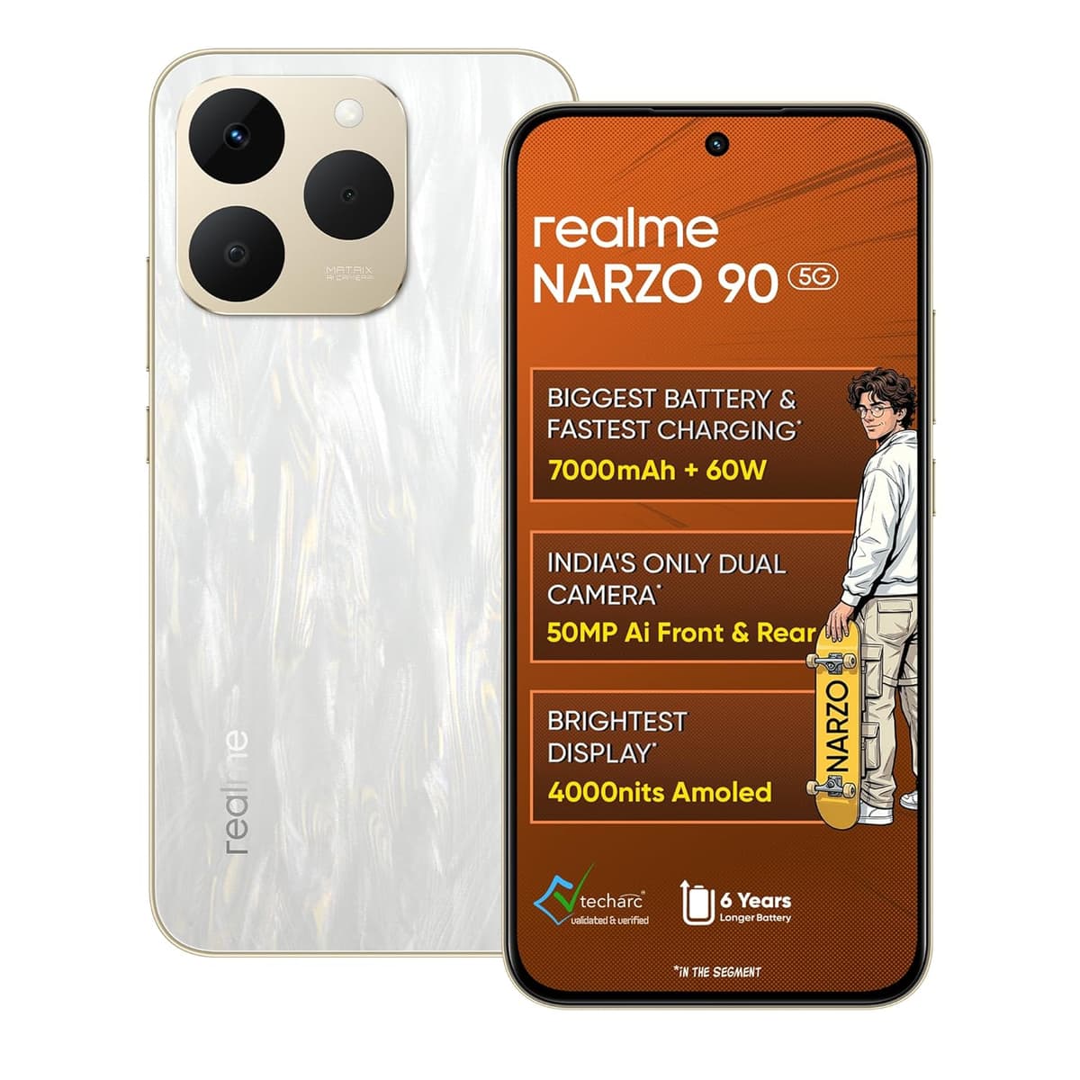 Realme Narzo 90 5G 8GB 128GB Flowing Silver