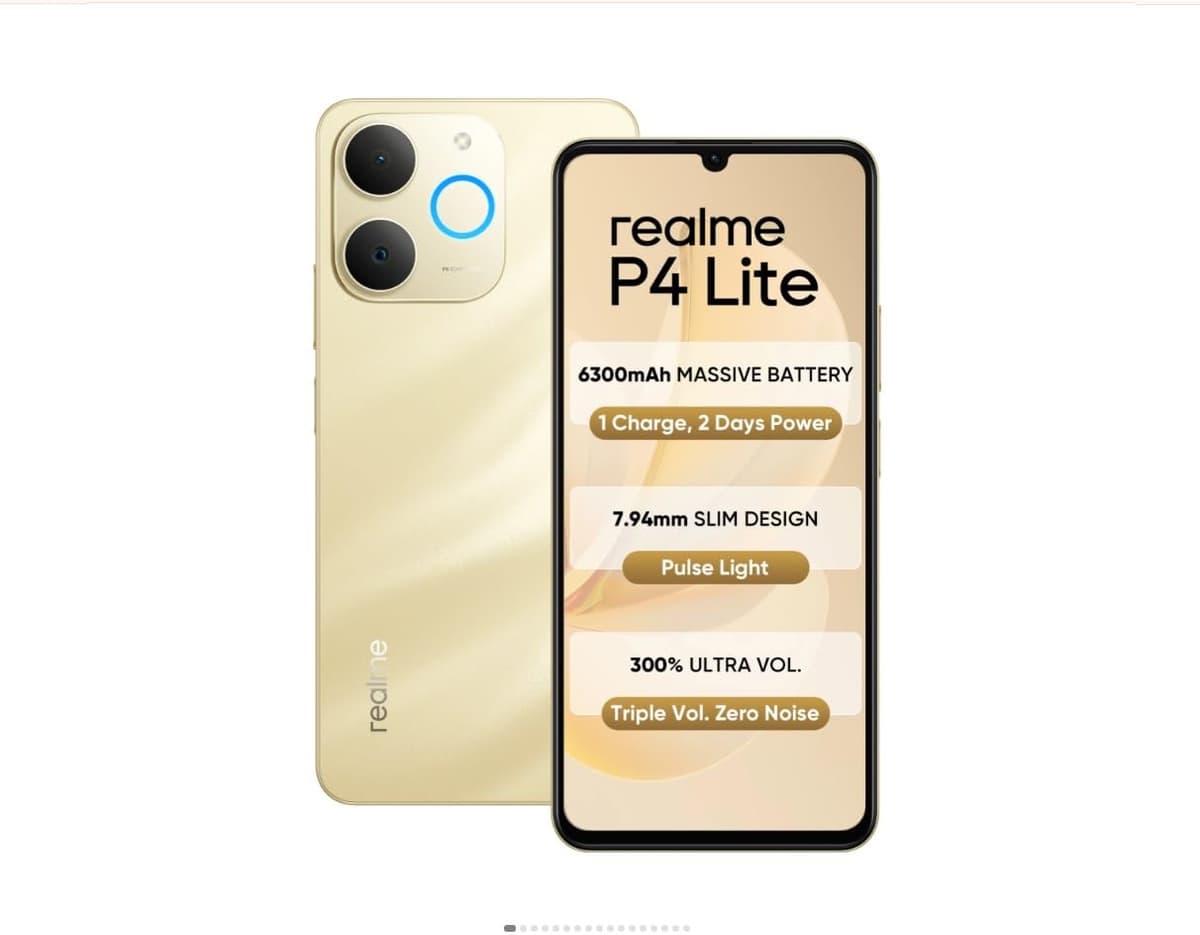 Realme P4 Lite 4GB 64GB Beach Gold Smartphone