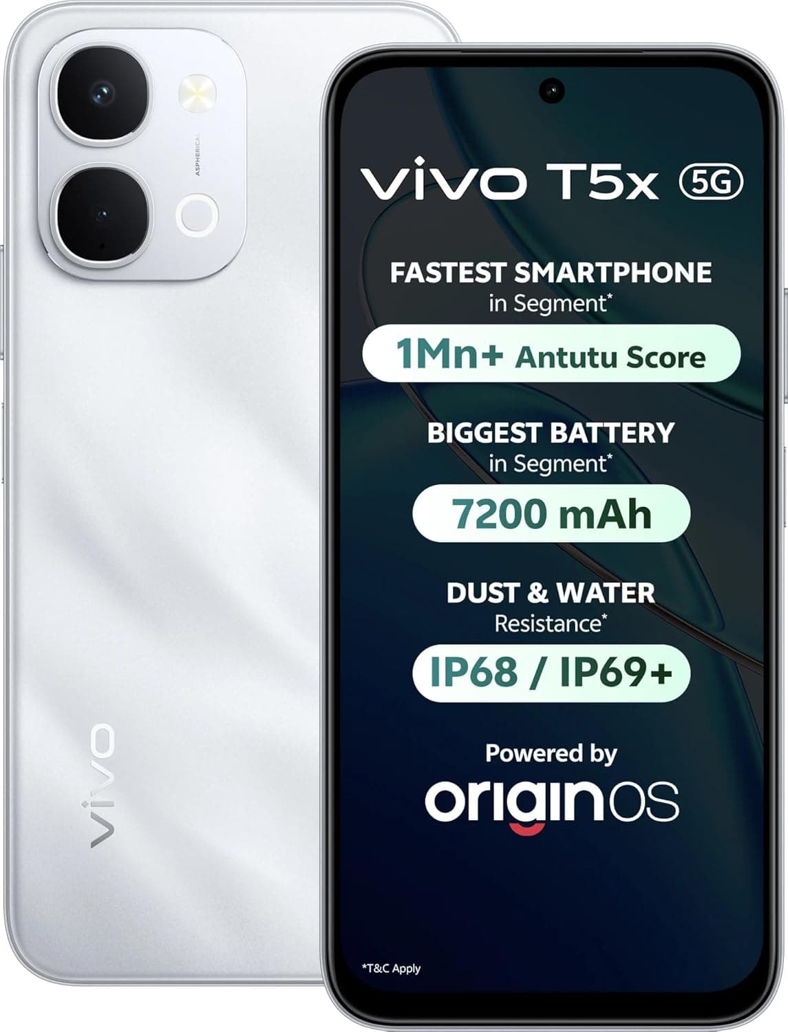 Vivo T5X 5G 128GB Star Silver 6GB RAM