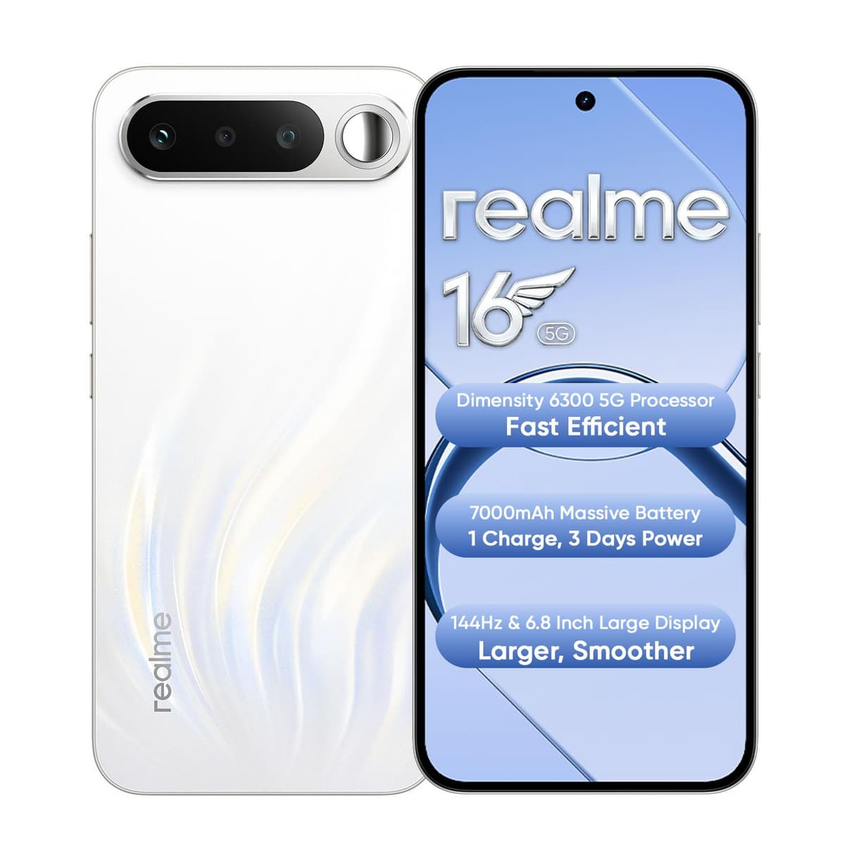 Realme 16 5G 128GB Air White Smartphone