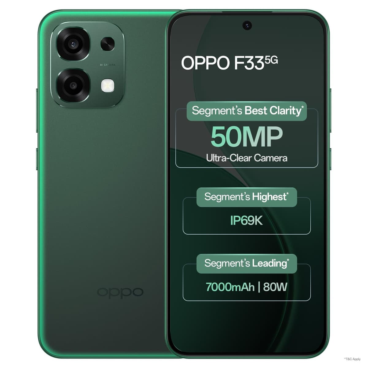 Oppo F33 5G 256GB Forest Green