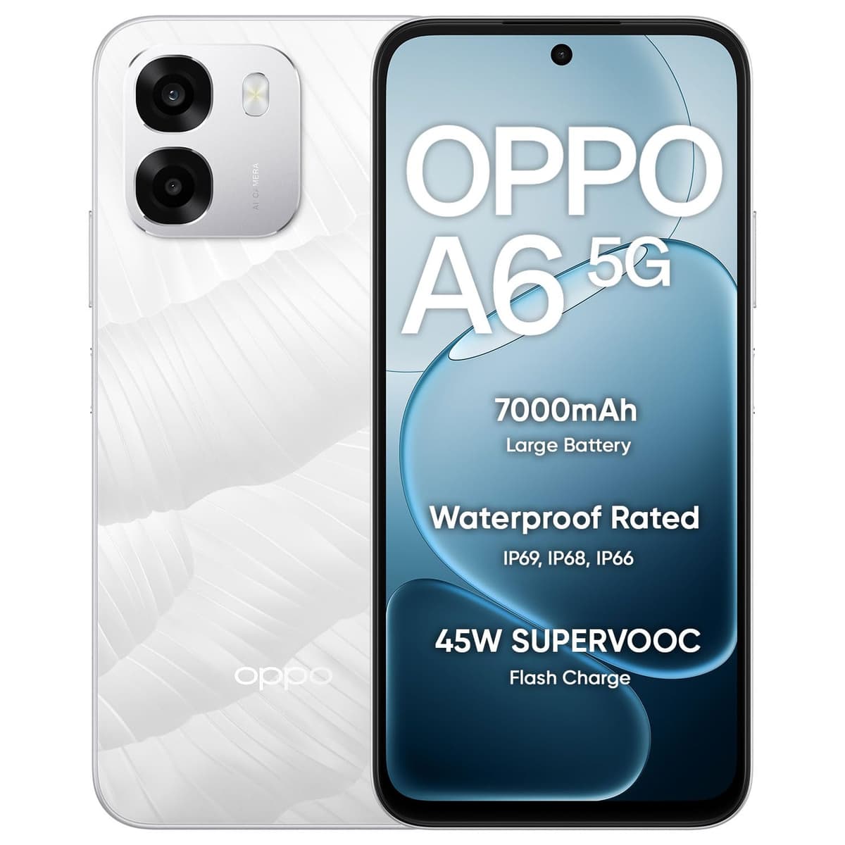 OPPO A6 5G 128GB Ice White Smartphone