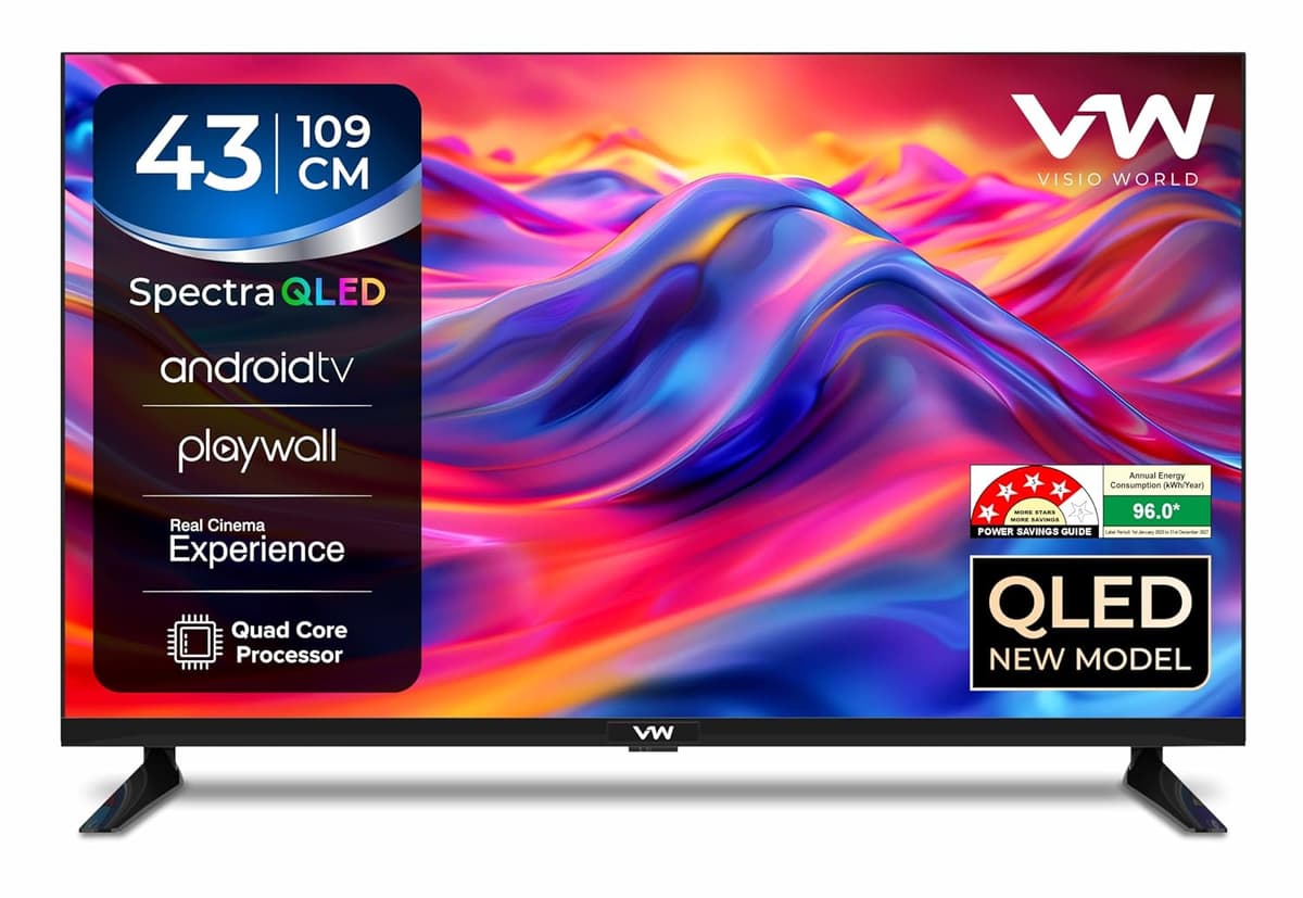 Visio World VW43AQ3 43 Inch Full HD Smart QLED Android TV Black