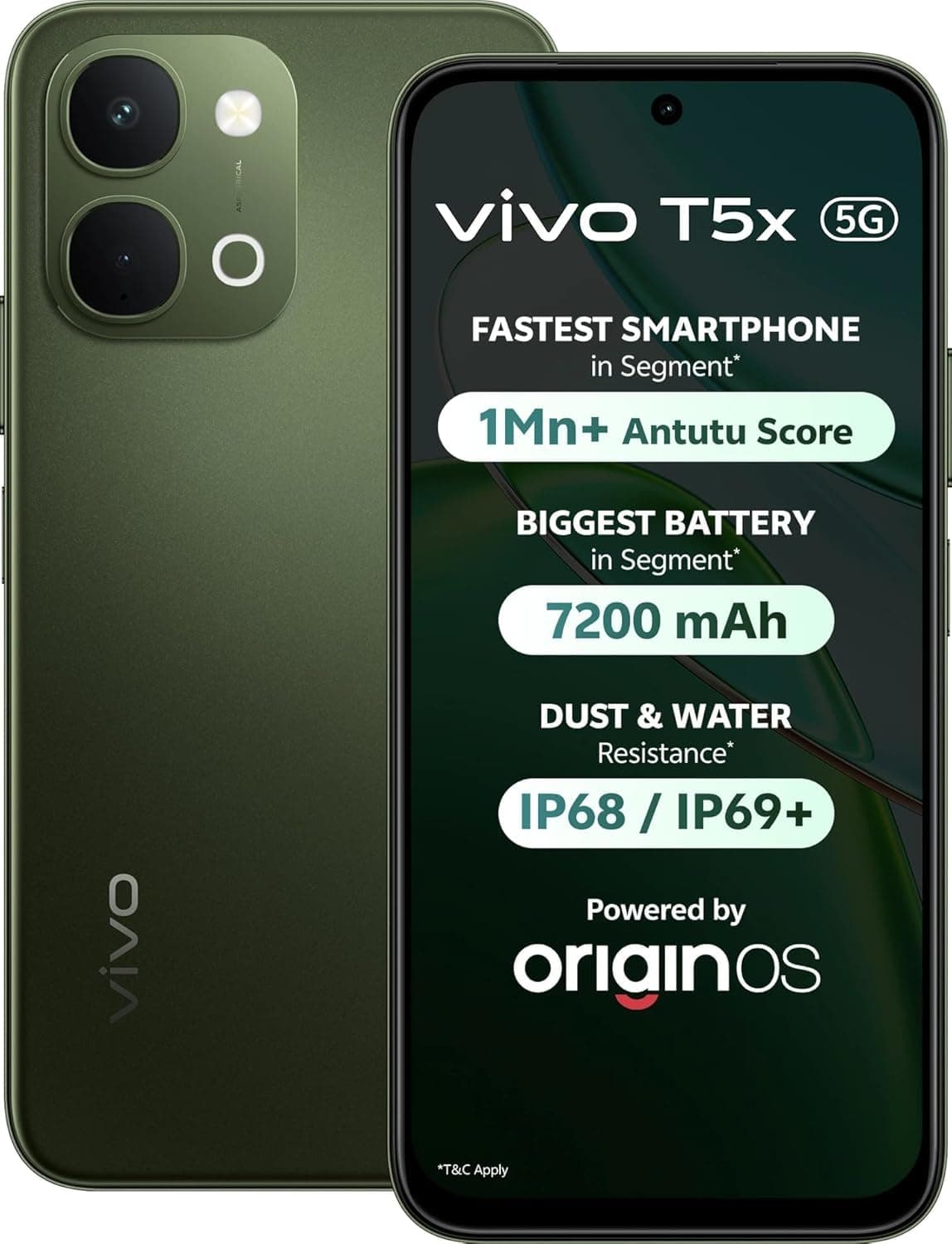 Vivo T5x 5G 8GB RAM 256GB Cyber Green