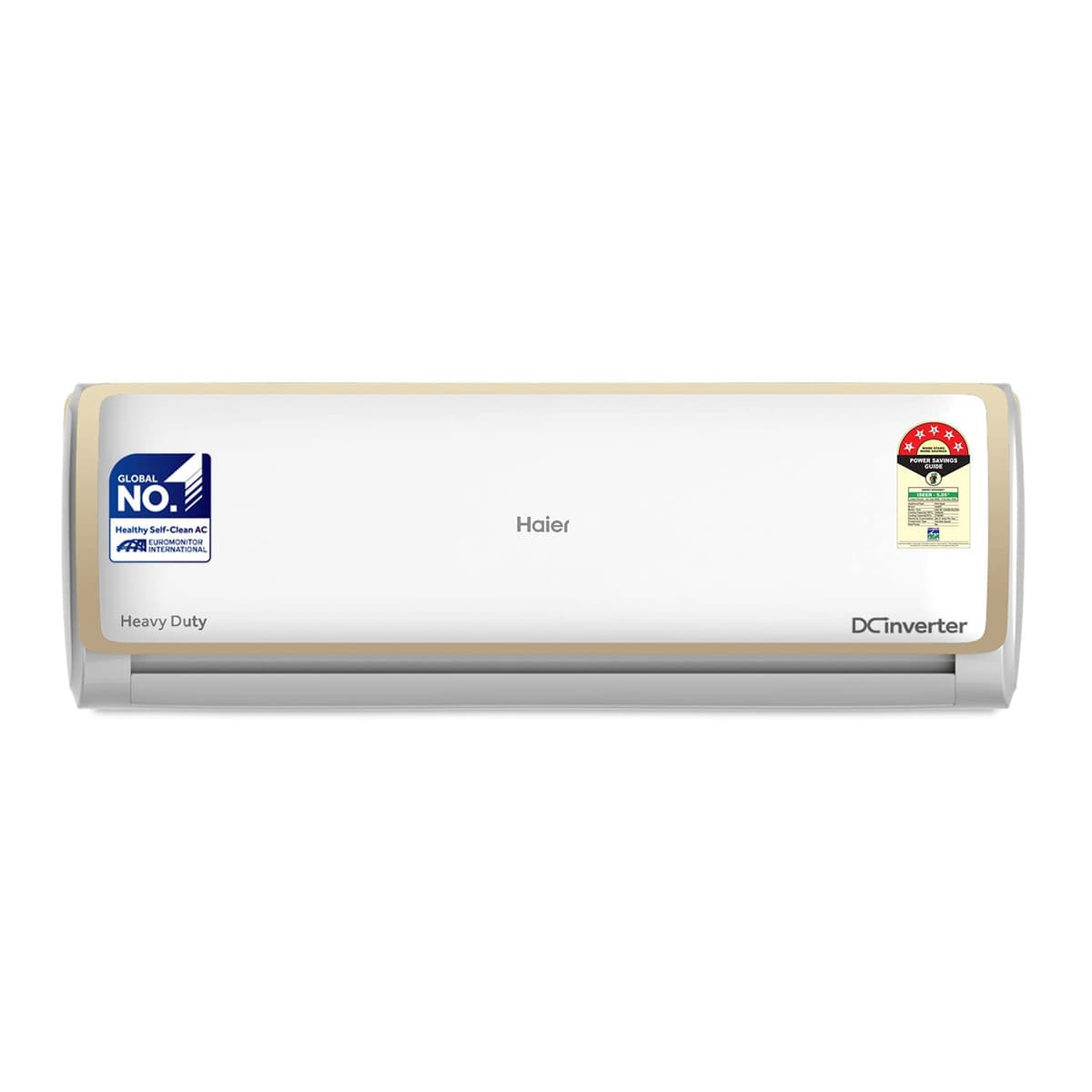 Haier 1.6 Ton 5 Star Inverter Split AC (Copper, Convertible 7 in 1 Cooling Modes, Antibacterial Filter,2023 Model, HSU19E-TXG5BE-INV, White)