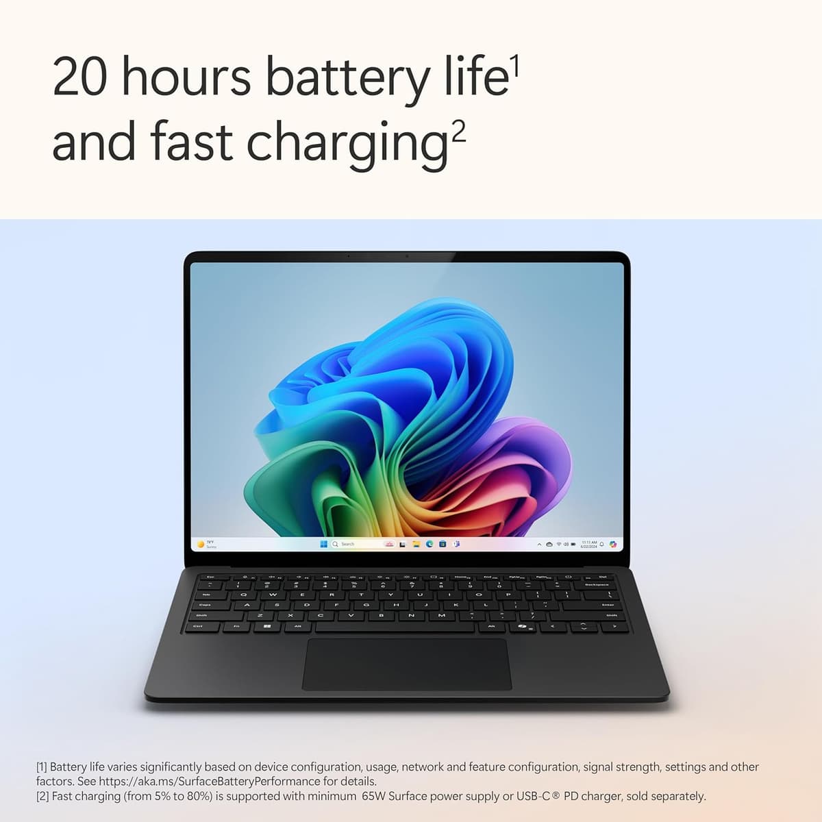 NEW Microsoft Surface Laptop (7th Edition) - Windows 11 Home Copilot + PC - 13.8” LCD PixelSense Touchscreen - Qualcomm Snapdragon X Elite (12 Core) - 32GB RAM - 1TB SSD - Graphite - ZGQ-00023
