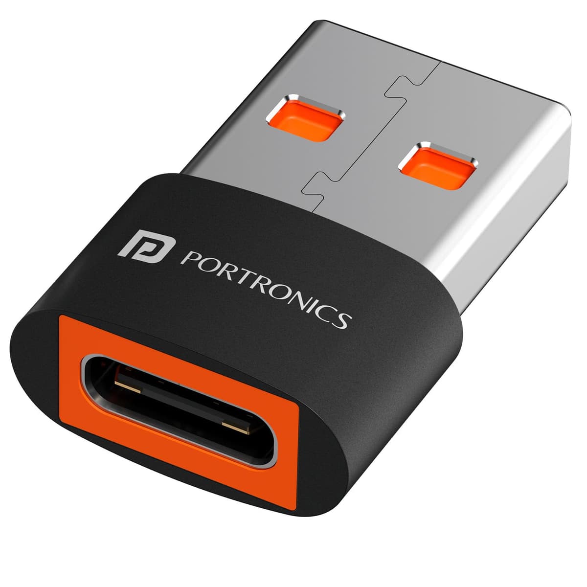 Portronics Bridge X USB 3.0 Type C Female to USB Male OTG Adapter Black