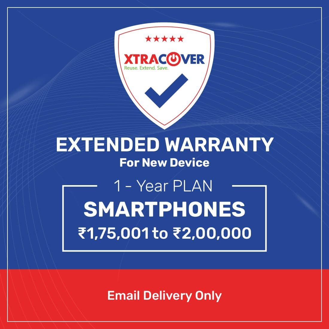 Xtracover 1 Year Extended Warranty on Smartphone Having Price Range of Rs. 175001-200000 (E-Mail Delivery Only)