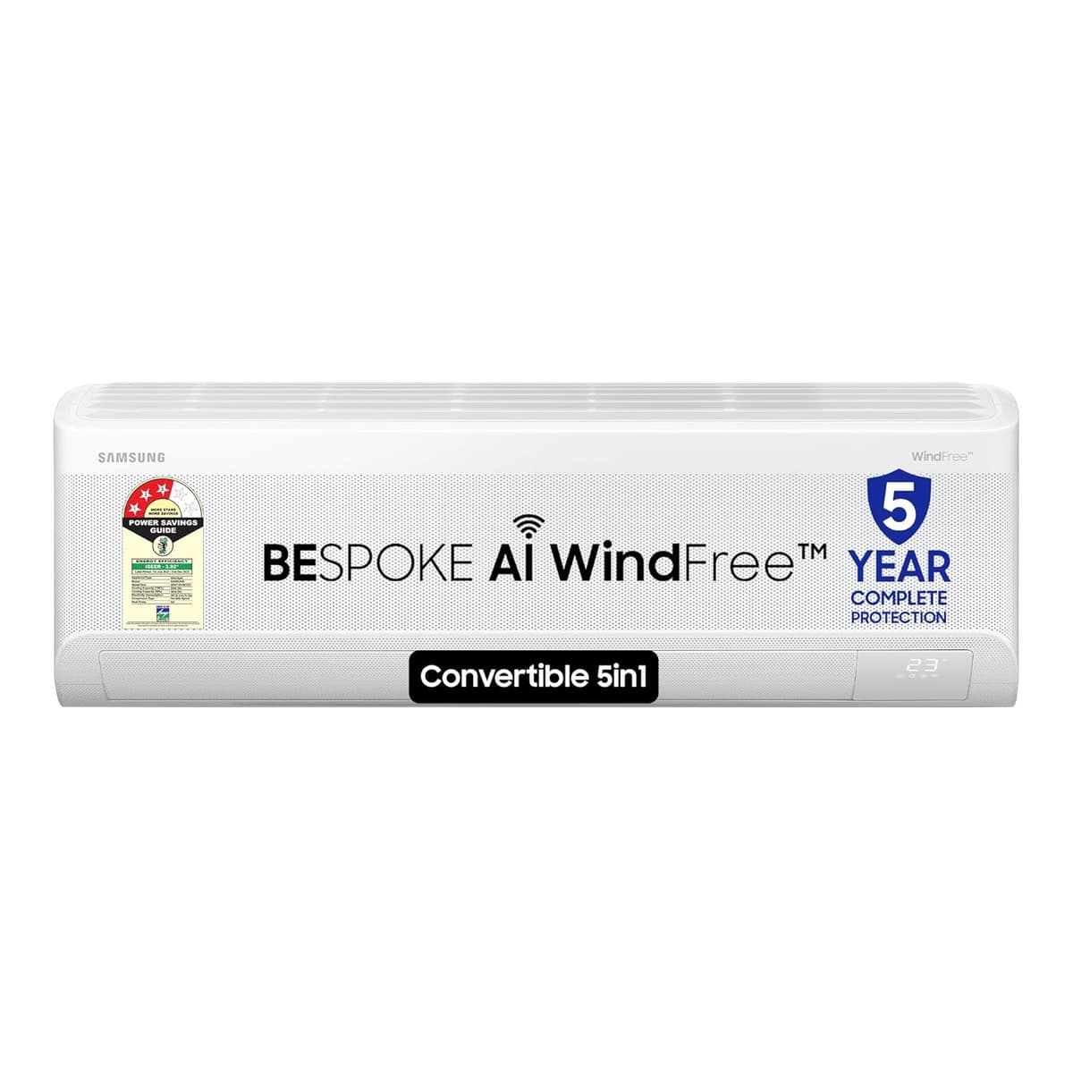 Samsung 1.5 Ton 3 Star WiFi Enabled Bespoke AI WindFree Air Conditioner (Model, Copper, AI, Convertible 5in1,4 Way Swing, Faster & Powerful Cooling, Energy Saving, AR60F19D13WNNA)