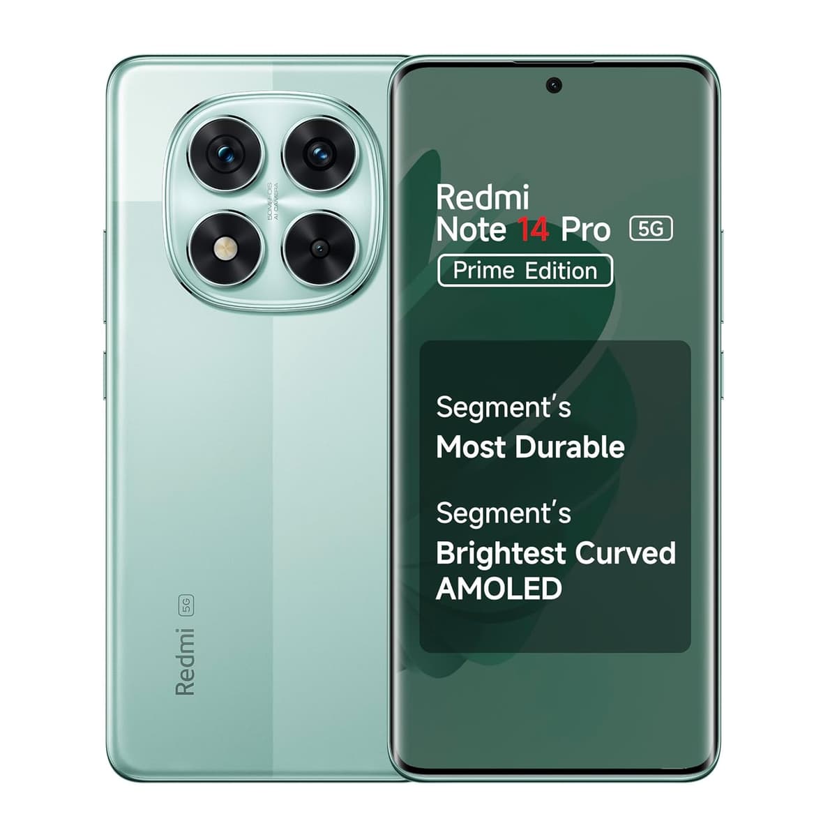 Redmi Note 14 Pro 5G Prime Edition (Ivy Green, 8GB RAM, 128GB Storage) | 50 MP Sony Camera Setup | Corning Gorilla Glass Victus 2 | 1.5K 3D Curved AMOLED | Mediatek Dimensity 7300- Ultra
