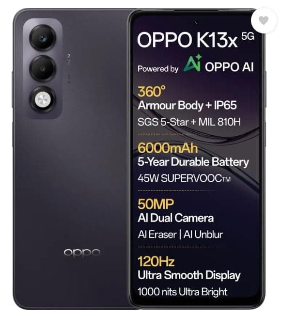 OPPO K13x 5G 128GB Midnight Violet 4GB RAM