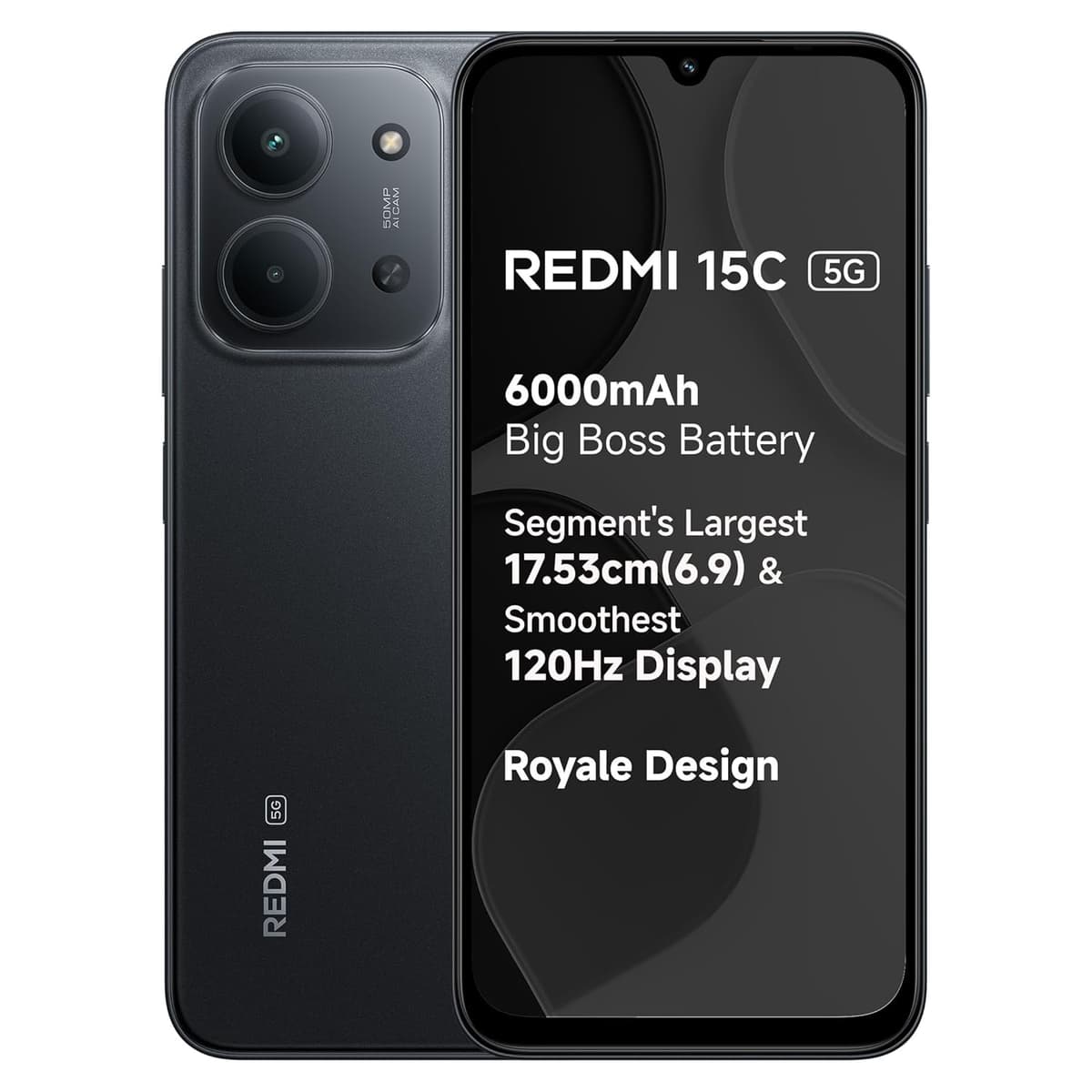 Redmi 15C 5G Midnight Black 6GB 128GB Royale Design