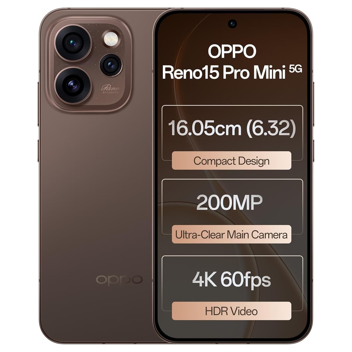 OPPO Reno15 Pro Mini 5G 512GB Cococa Brown 12GB RAM