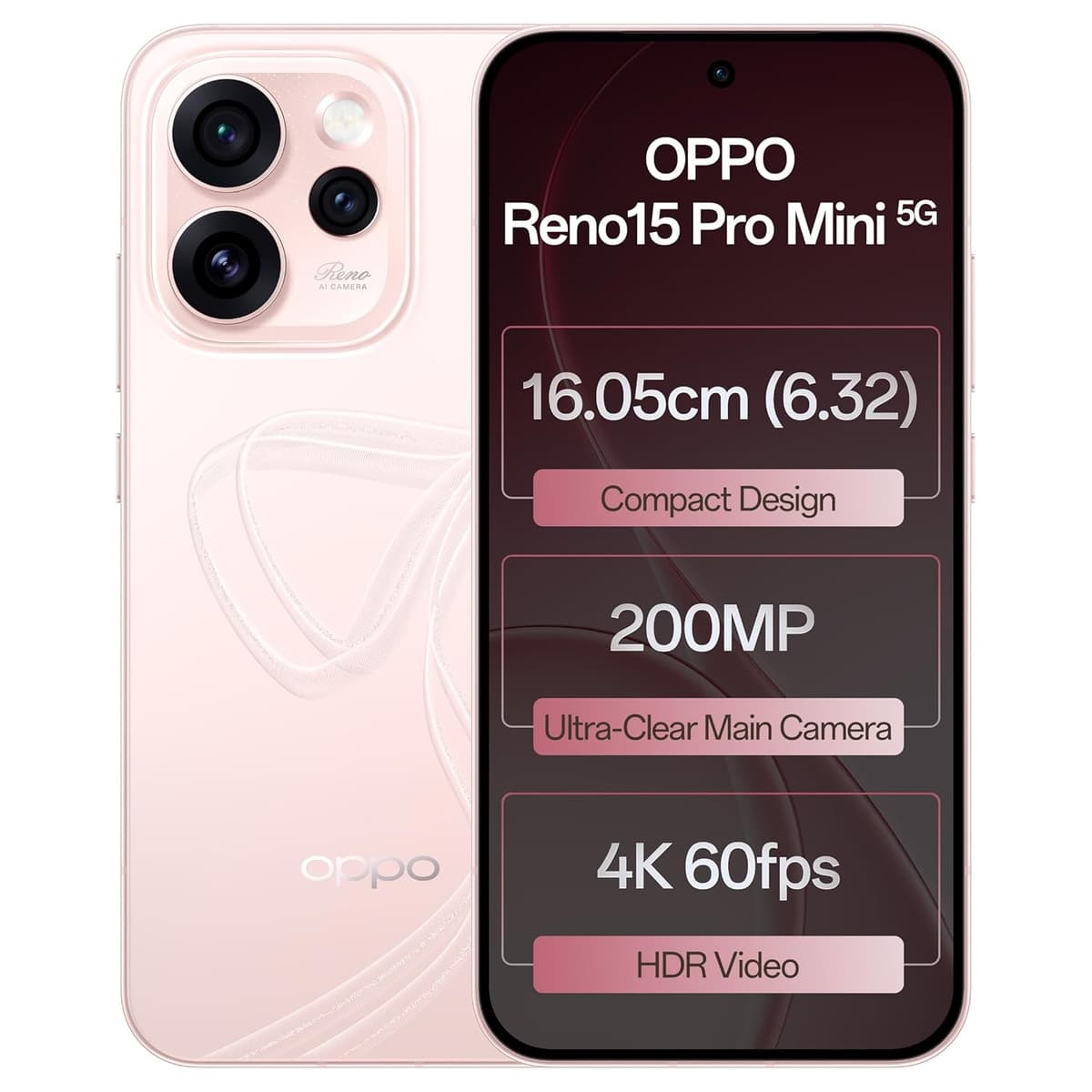 OPPO Reno15 Pro Mini 5G 256GB Crystal Pink