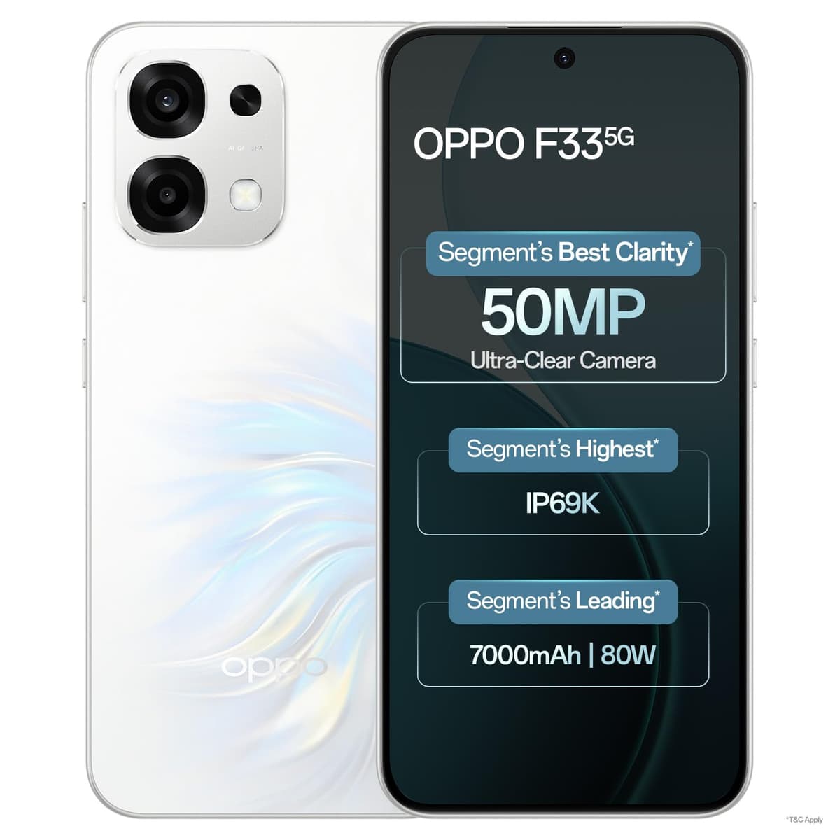 Oppo F33 5G 128GB Pearl White